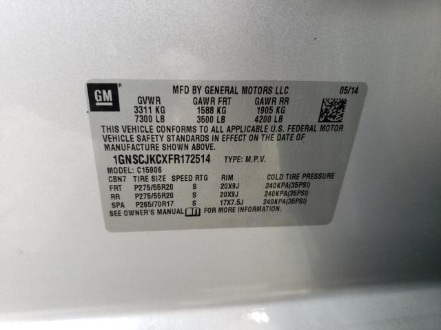 2015 CHEVROLET SUBURBAN C - 1GNSCJKCXFR172514