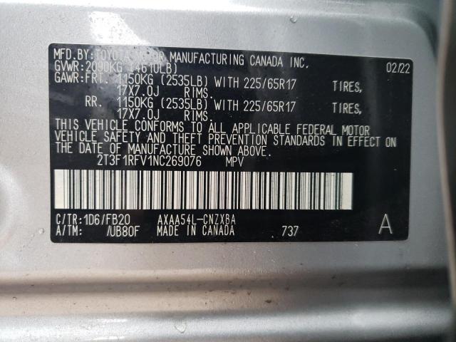 2022 TOYOTA RAV4 LE - 2T3F1RFV1NC269076