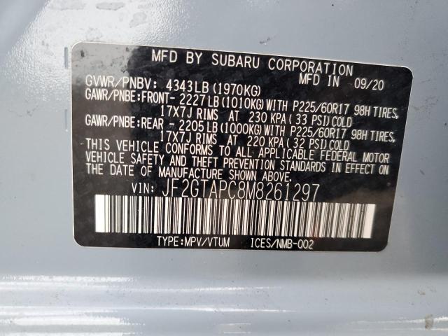 JF2GTAPC8M8261297 Subaru Crosstrek Premium