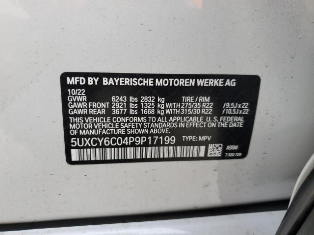 5UXCY6C04P9P17199 BMW X6 Xdrive40i