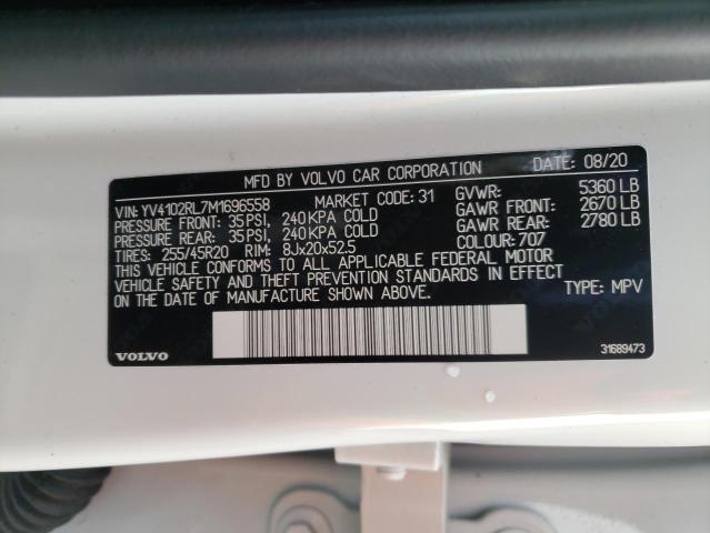 YV4102RL7M1696558 Volvo XC60