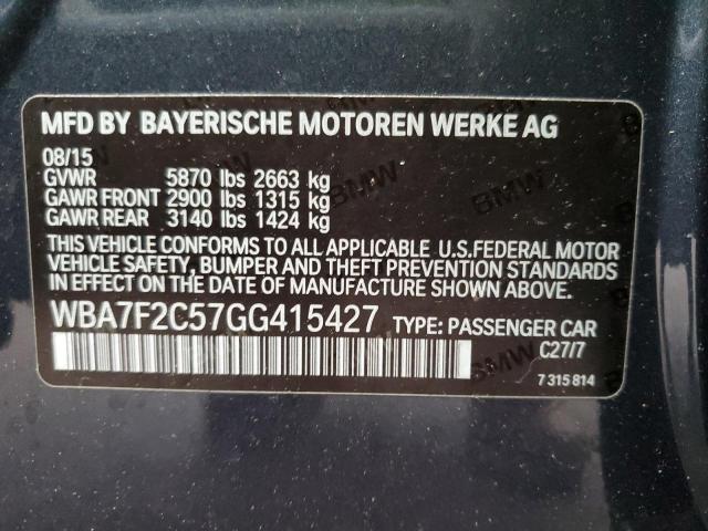 2016 BMW 750 XI - WBA7F2C57GG415427