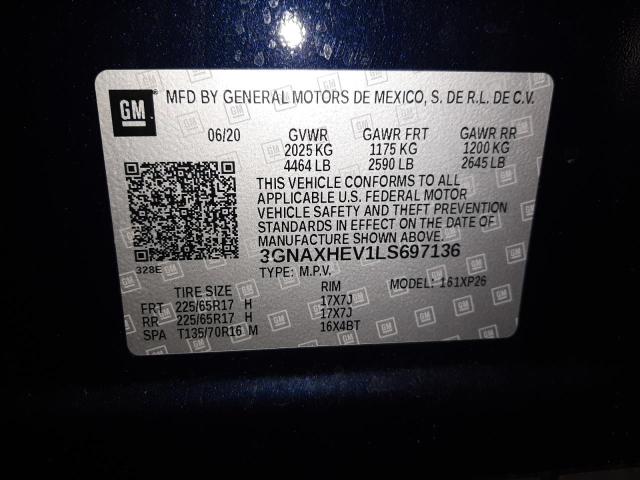 2020 CHEVROLET EQUINOX LS - 3GNAXHEV1LS697136