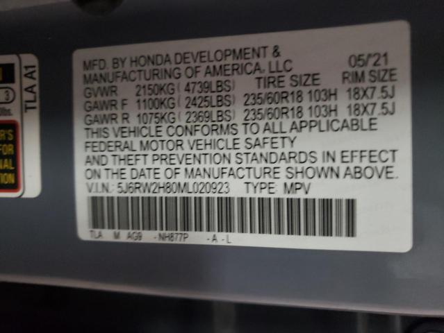 2021 HONDA CR-V EXL - 5J6RW2H80ML020923