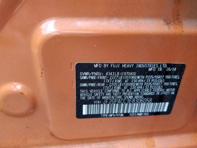 JF2GPACC3E8306058 Subaru Xv Crosstrek 2.0 Premium