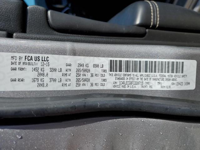 1C4RJECG8FC220715 Jeep Grand Cherokee Overland