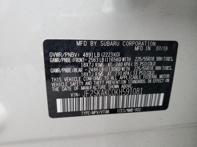 JF2SKAKC0KH591081 Subaru Forester Sport