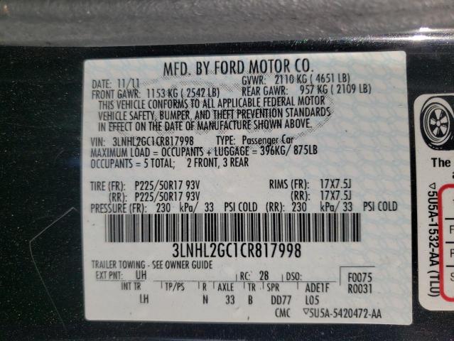 3LNHL2GC1CR817998 Lincoln MKZ