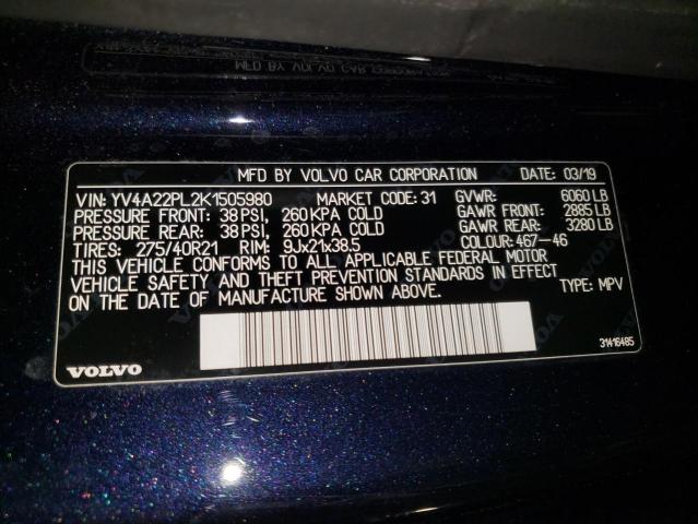 YV4A22PL2K1505980 Volvo XC90