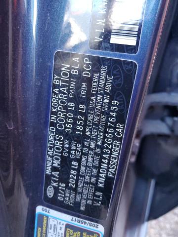 KNADN4A32G6676439 KIA RIO EX