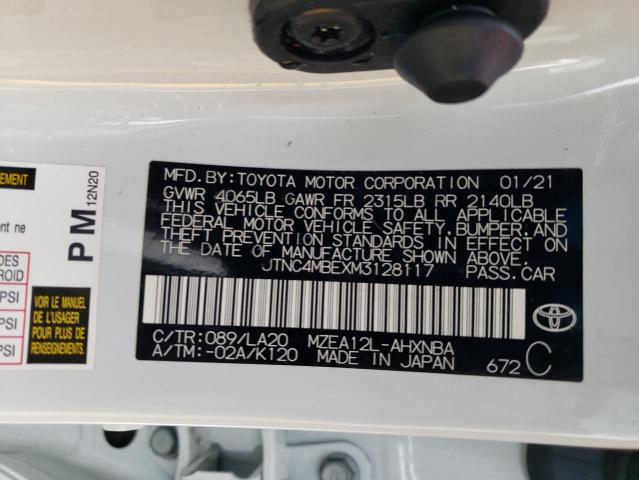 2021 TOYOTA COROLLA XS - JTNC4MBEXM3128117