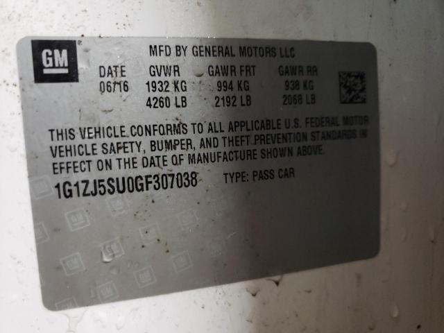 2016 CHEVROLET MALIBU HYB - 1G1ZJ5SU0GF307038