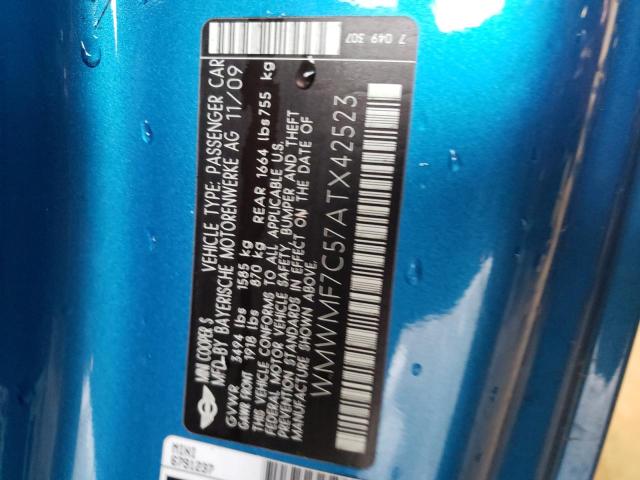 WMWMF7C57ATX42523 Mini COOPER S