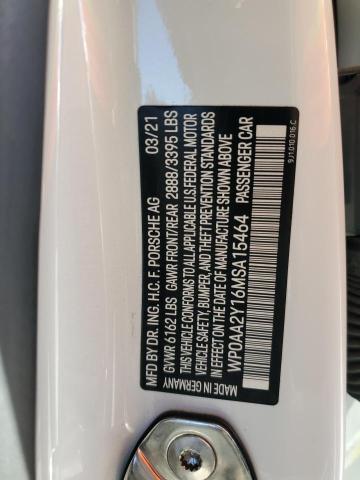 2021 PORSCHE TAYCAN WP0AA2Y16MSA15464