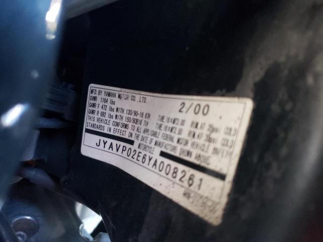 2000 YAMAHA XV1600AL JYAVP02E6YA008261
