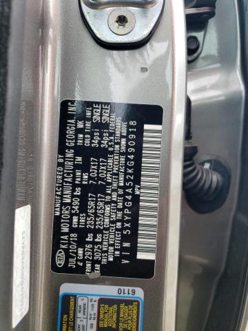 5XYPG4A52KG490918 KIA SORENTO LX