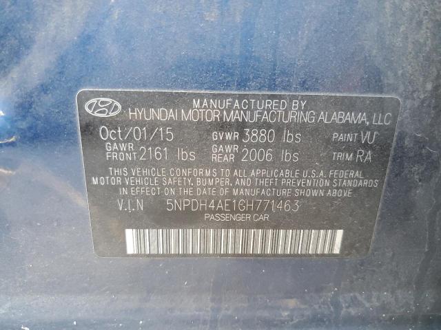 2016 HYUNDAI ELANTRA SE 5NPDH4AE1GH771463