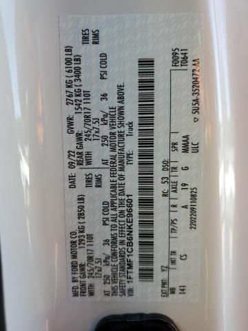 2022 FORD F150 - 1FTMF1CB6NKE96601