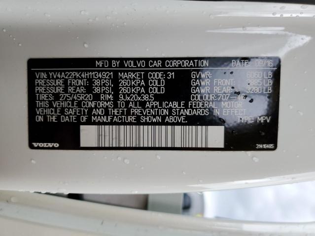YV4A22PK4H1134921 Volvo XC90 T6