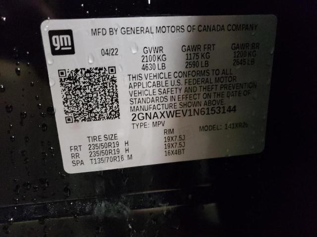 2022 CHEVROLET EQUINOX RS 2GNAXWEV1N6153144