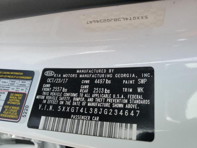5XXGT4L38JG234647 KIA Optima Lx