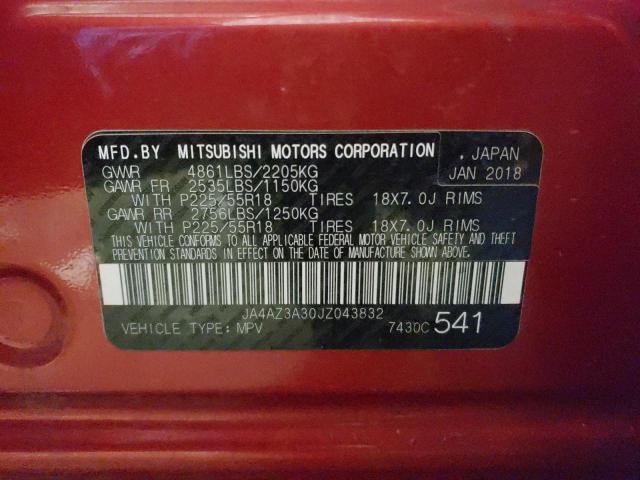 2018 MITSUBISHI OUTLANDER - JA4AZ3A30JZ043832
