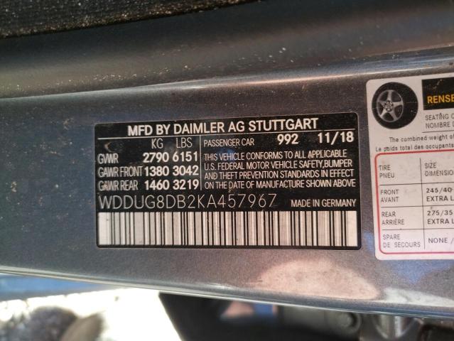 2019 MERCEDES-BENZ S 560 - WDDUG8DB2KA457967