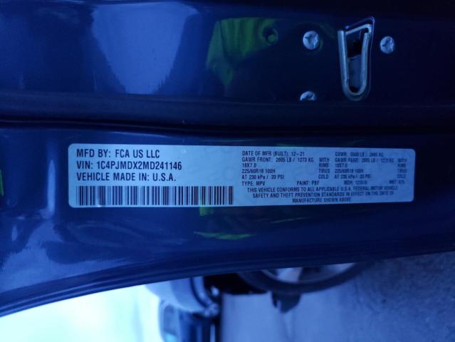 1C4PJMDX2MD241146 Jeep Cherokee Limited