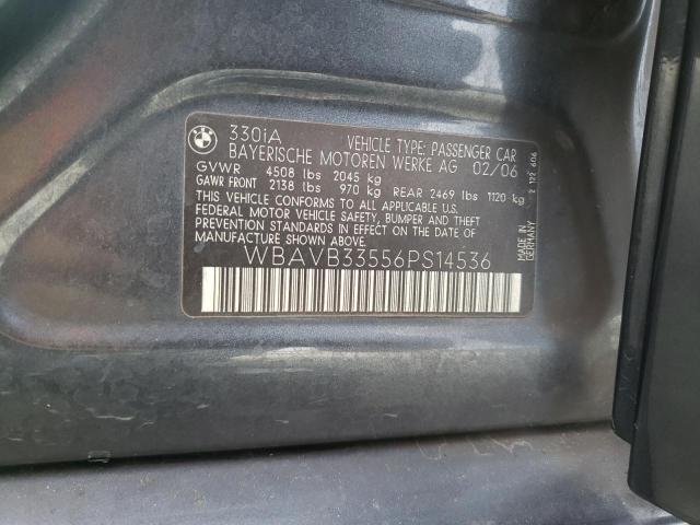 WBAVB33556PS14536 BMW 330 I