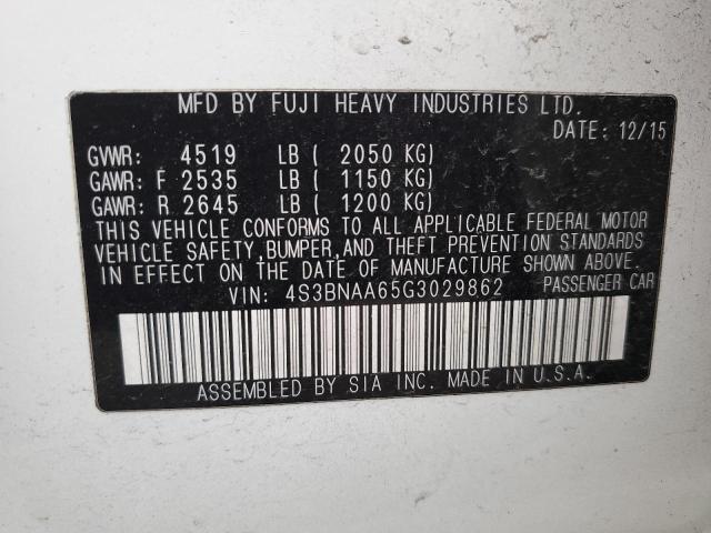 4S3BNAA65G3029862 Subaru Legacy 2.5i