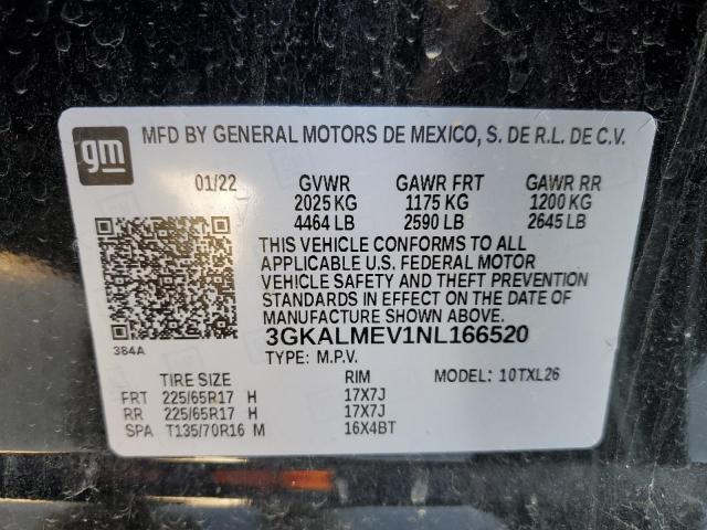 3GKALMEV1NL166520 GMC Terrain Sle