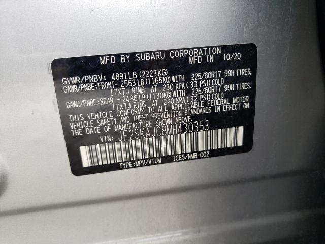 JF2SKAJC8MH430353 Subaru Forester Premium
