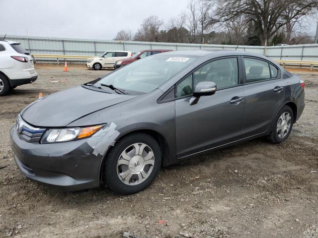 Salvage cars for sale from Copart Chatham, VA: 2012 Honda Civic Hybrid