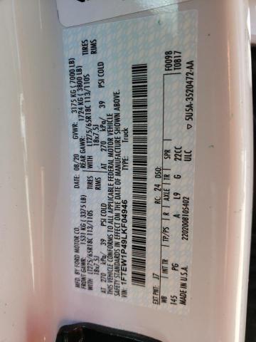 2020 FORD F150 POLIC 1FTEW1P49LKF04946