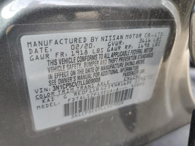 3N1CP5CV7LL509008 Nissan KICKS SV