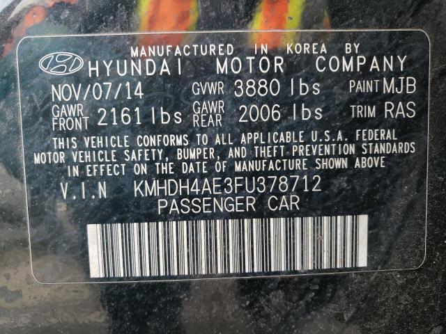 2015 HYUNDAI ELANTRA SE - KMHDH4AE3FU378712