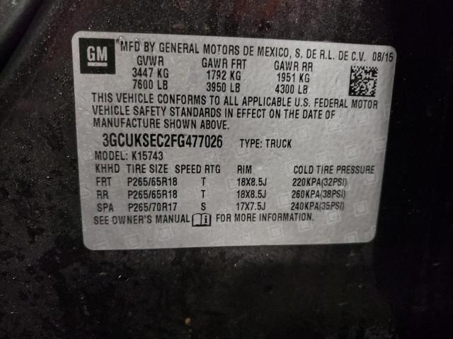 2015 CHEVROLET SILVERADO - 3GCUKSEC2FG477026