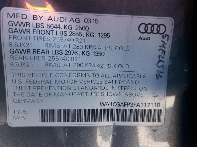 2015 AUDI SQ5 PREMIU - WA1CGAFP3FA117118