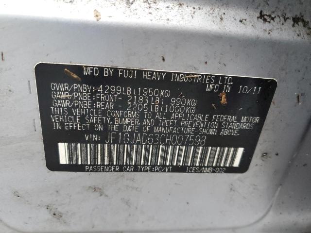 JF1GJAD63CH007598 Subaru Impreza Premium
