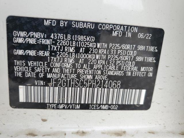 JF2GTHSC5PH214068 Subaru Crosstrek Sport
