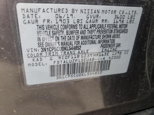 2019 NISSAN KICKS S 3N1CP5CU0KL544852