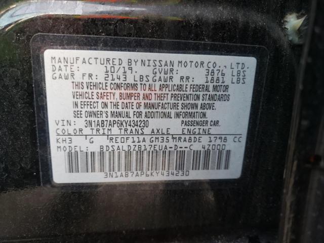 3N1AB7AP6KY434230 Nissan SENTRA S