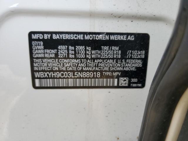 2020 BMW X2 SDRIVE2 WBXYH9C03L5N88918