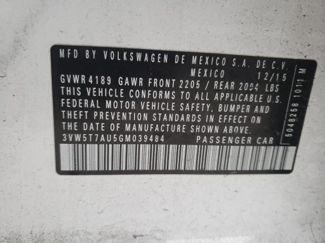 2016 VOLKSWAGEN GTI S/SE - 3VW5T7AU5GM039484