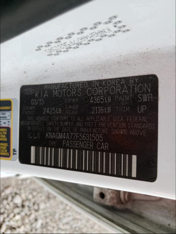 2015 KIA OPTIMA LX KNAGM4A77F5631505