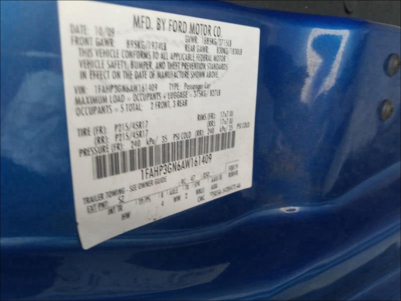 2010 FORD FOCUS SES 1FAHP3GN6AW161409