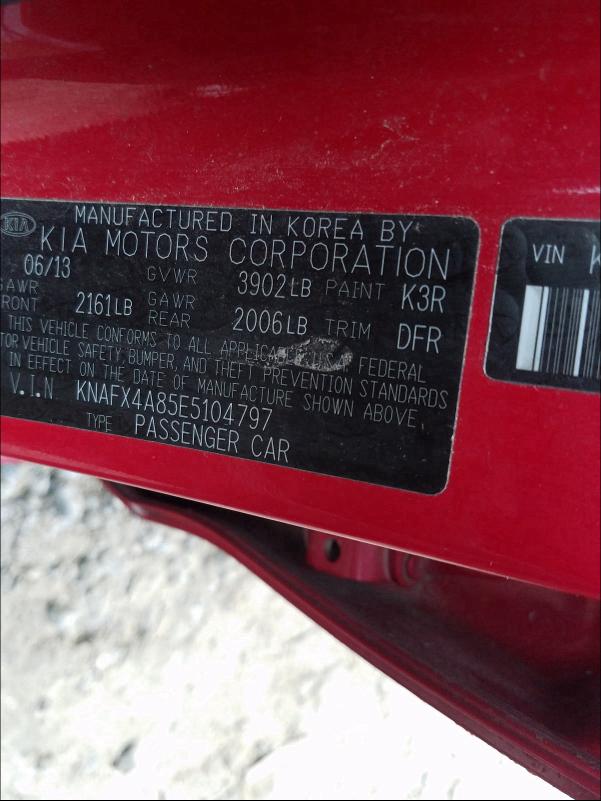 2014 KIA FORTE EX KNAFX4A85E5104797