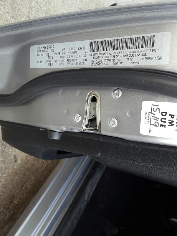 2019 RAM 1500 CLASS 1C6RR6TT5KS699761