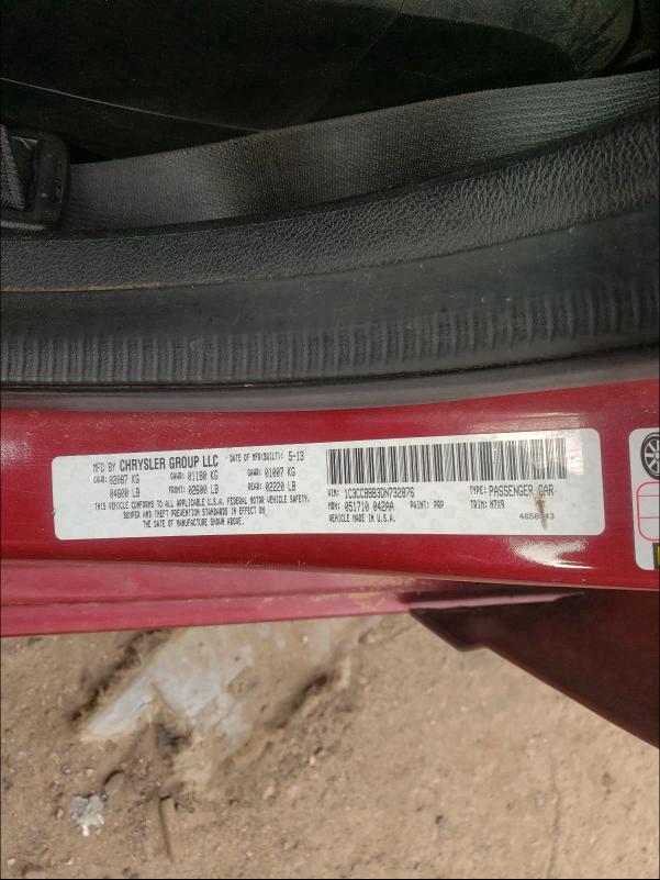 1C3CCBBB3DN732876 2013 Chrysler 200 Tourin 2.4L
