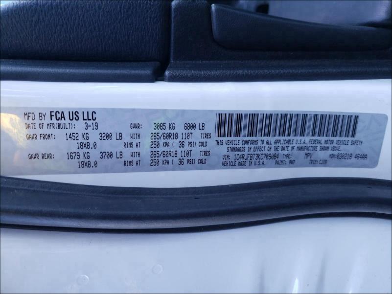 2019 JEEP GRAND CHER 1C4RJFBT3KC709084